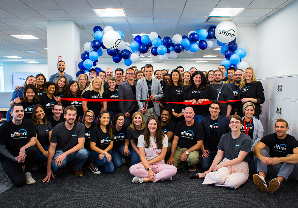 Affirm's team photo in Pittsburgh