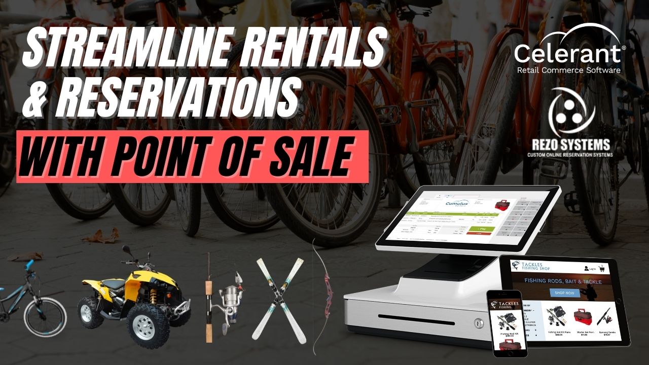 POS screen with atv, bicycle, archery equipment to show rental subject