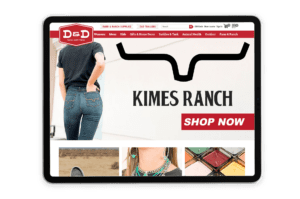 D&D Texas Outfitters eCommerce on Tablet