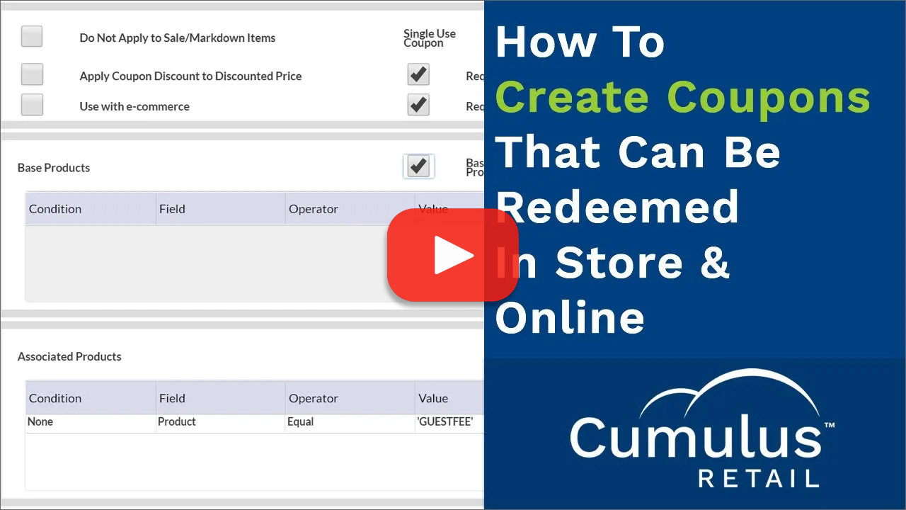 How to create coupons that can be redeemed in store and online