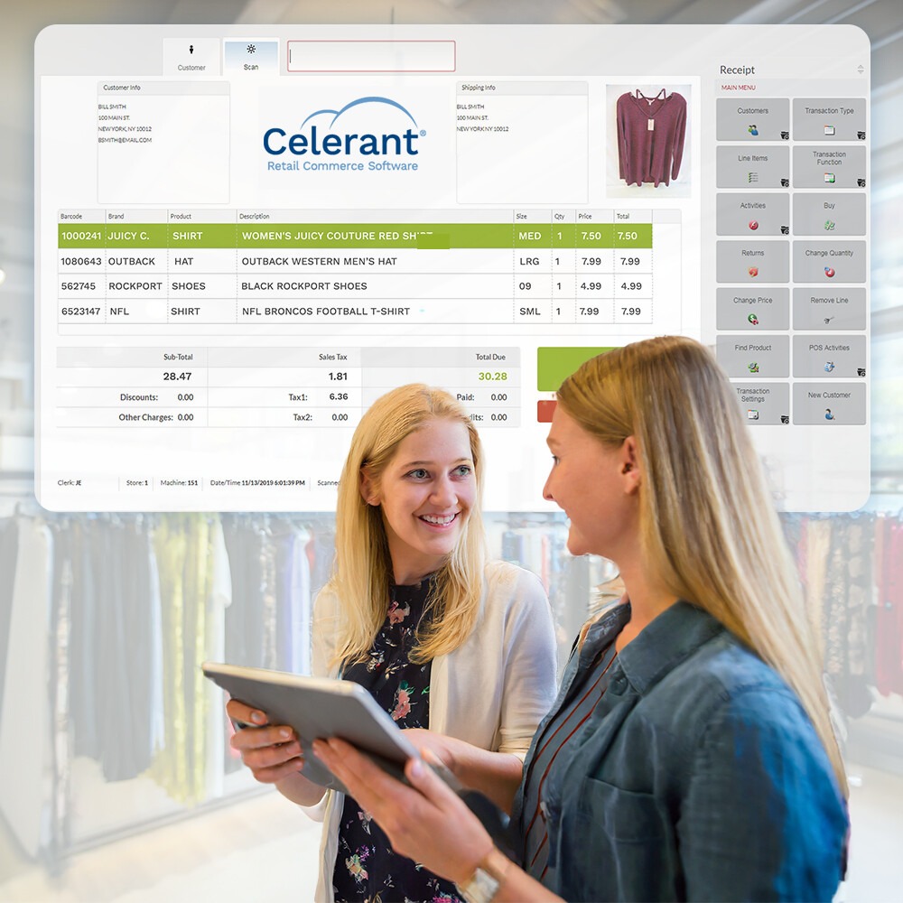 Mobile POS in an apparel store