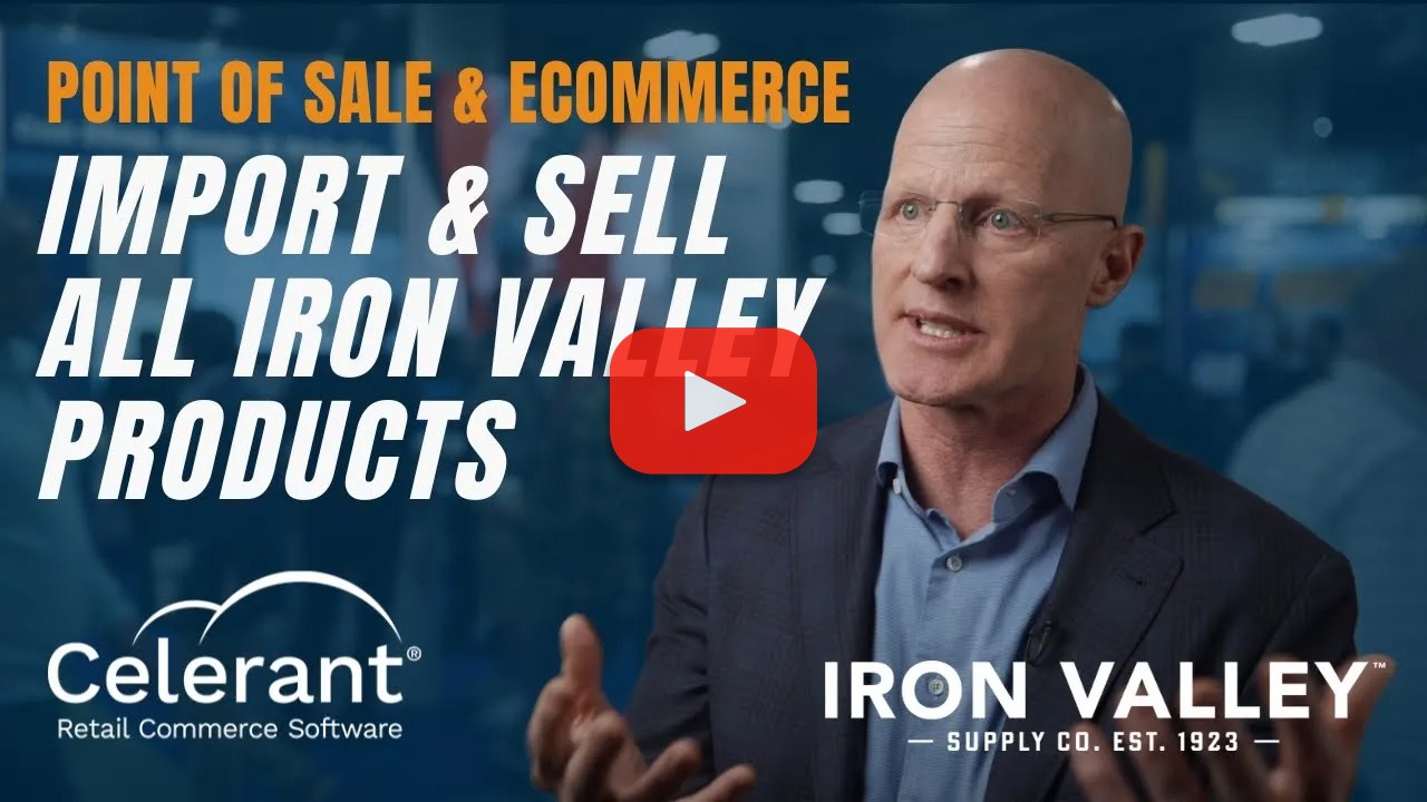 Gentleman with glasses explains the integration with Iron Valley and Celerant