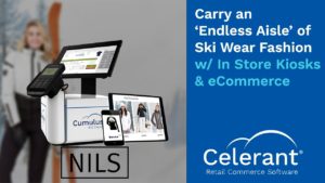Celerant in store kiosk with NILS branding to show the integration