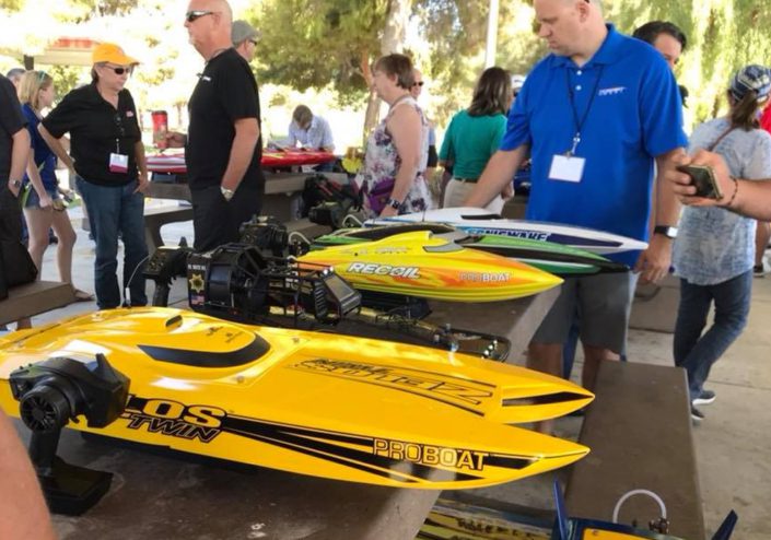 The NRHSA at an outdoor RC boat show