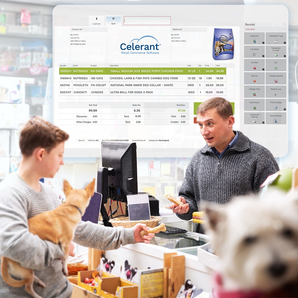 Celerant POS in a pet store