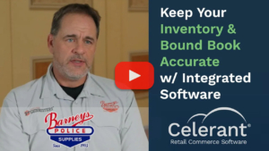 Barney's Police Supplies Keeps Inventory and Bound Book Accurate