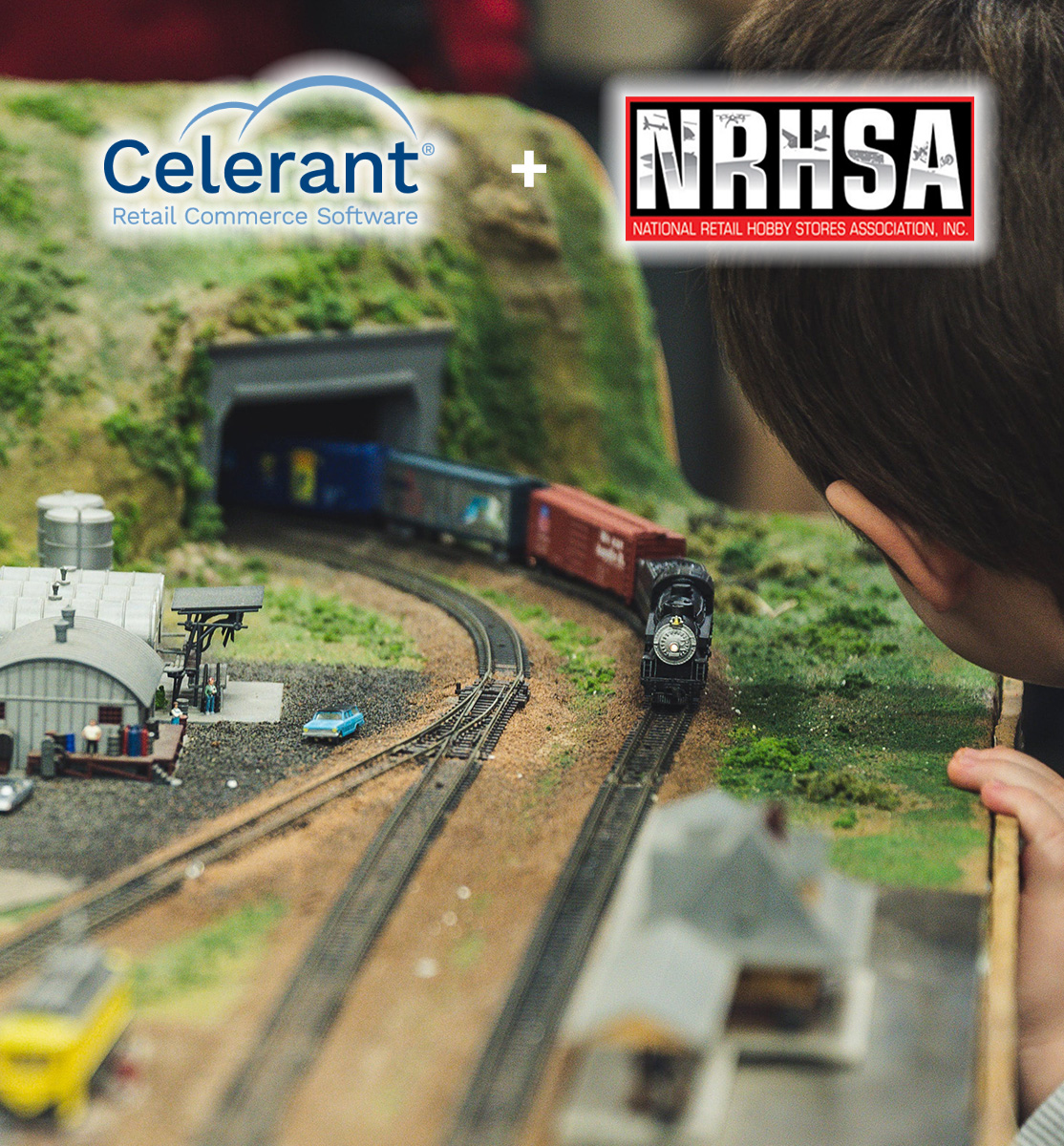 Celerant and the NRHSA over a model train set