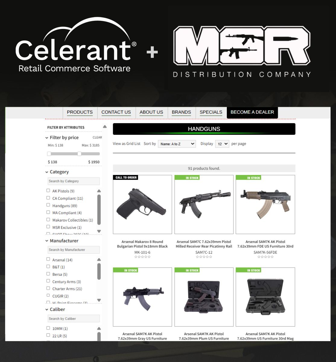 Celerant and MSR Distribution integration