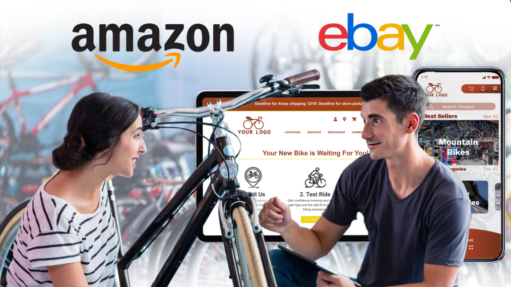 Bike shop eCommerce and online marketplaces, like Amazon, eBay and Walmart